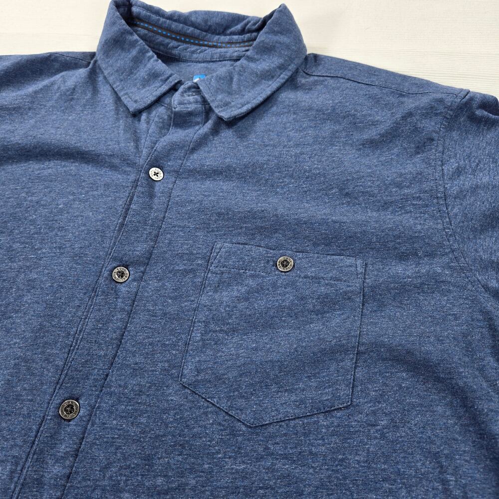 Kuhl Outdoor Getaway Short‎ Sleeve Button Down Shirt in Navy Men's Size Large